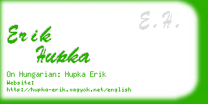erik hupka business card